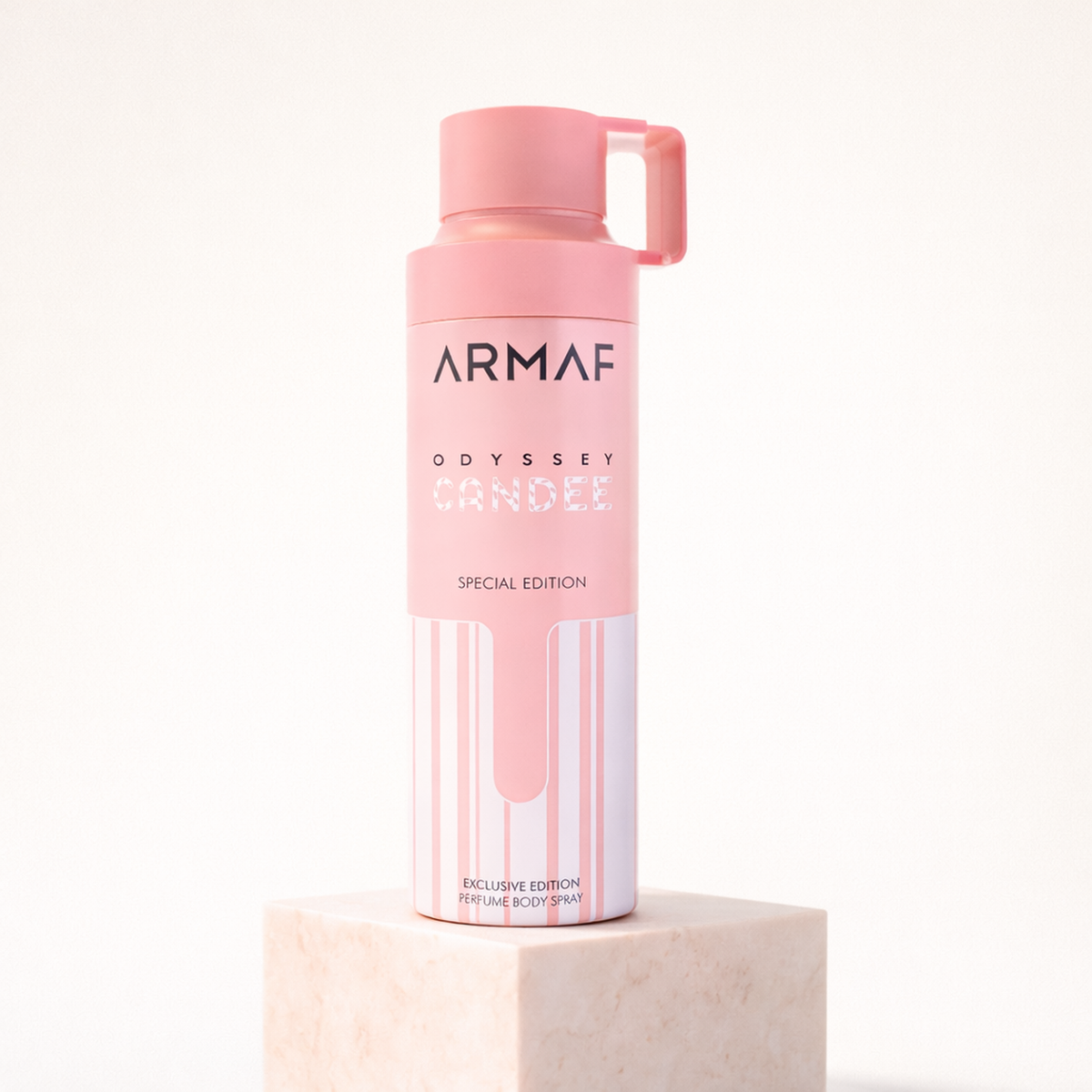 Armaf Odyssey Candee Special Edition Body Spray upright pedestal gallery showcase