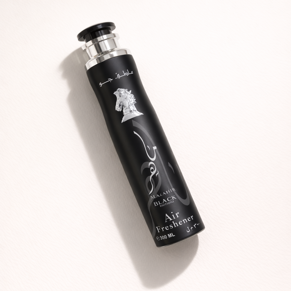 Lattafa Maahir Black Edition Air Freshener angled still-life gallery showcase