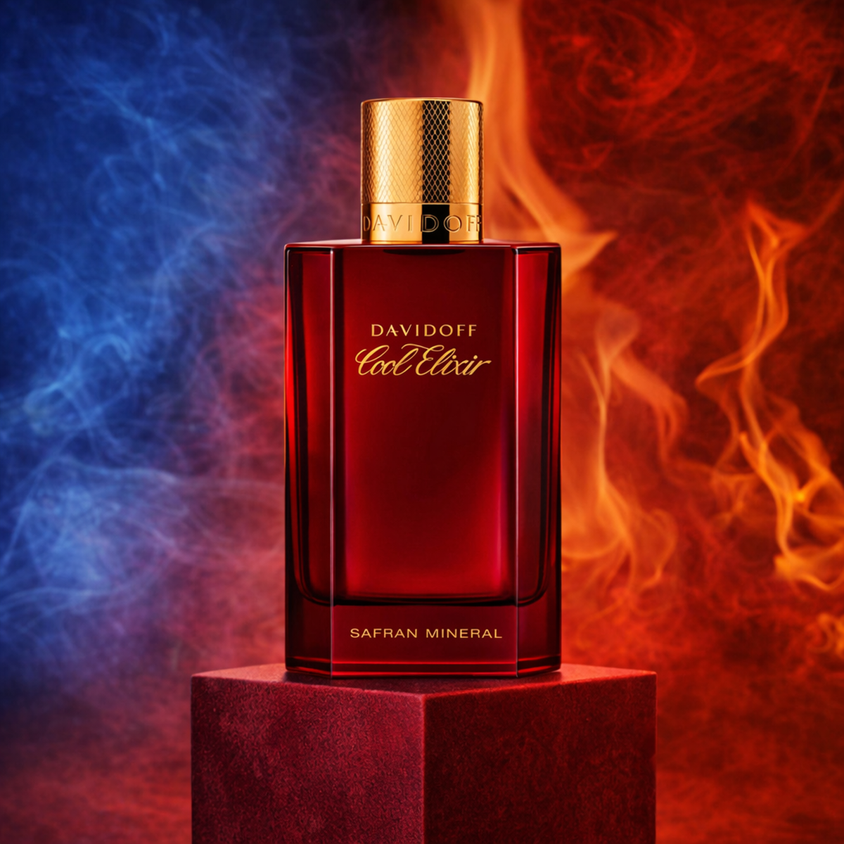 Davidoff Cool Elixir Safran Mineral Parfum Intense For Men upright pedestal gallery showcase