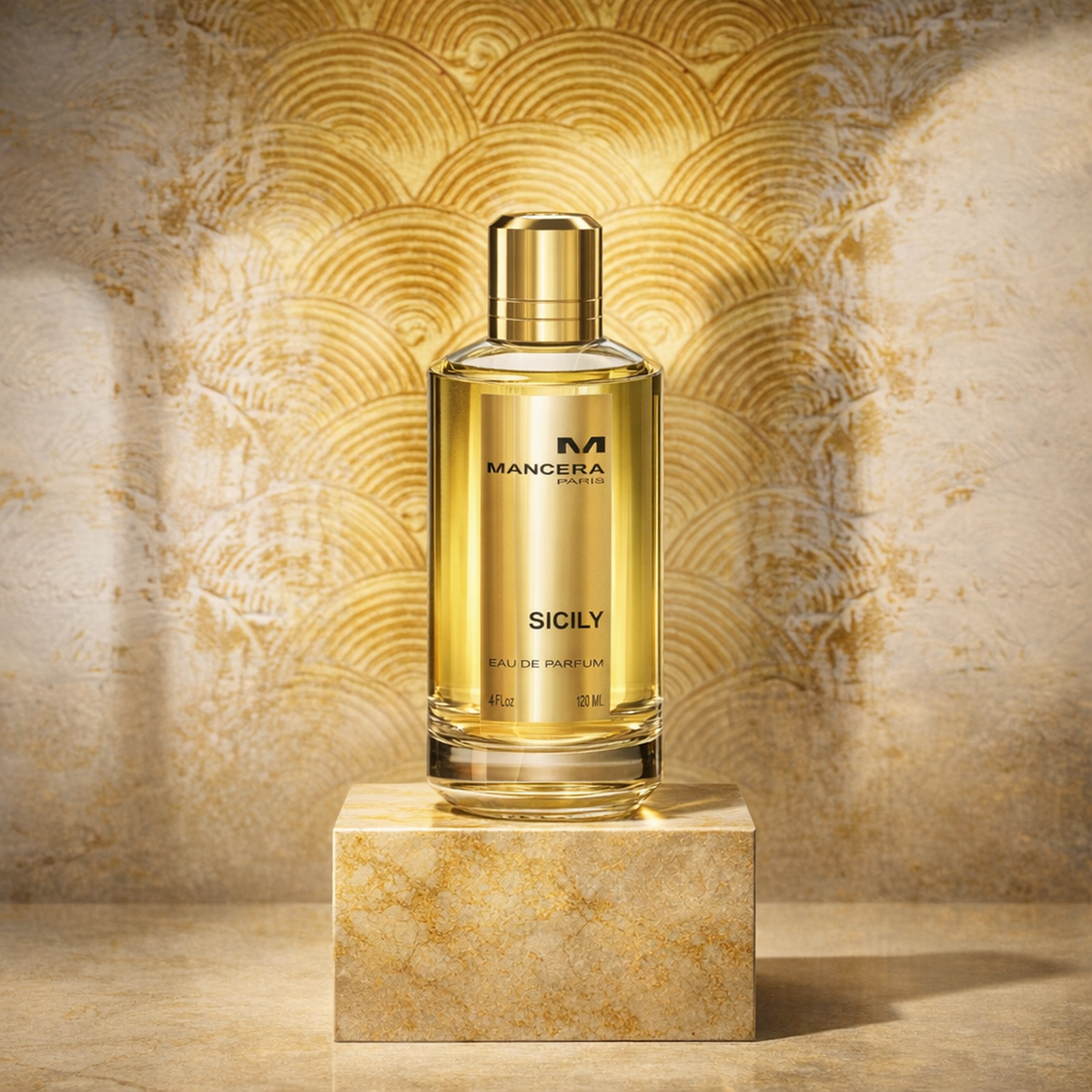 Mancera Sicily EDP upright pedestal gallery showcase