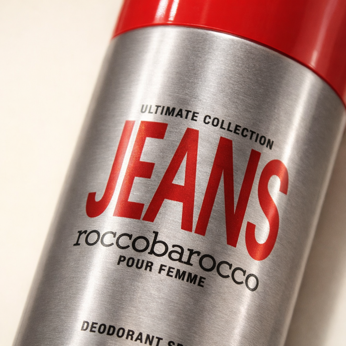 Roccobarocco Jeans Pour Femme Deodorant Spray macro label detail gallery showcase